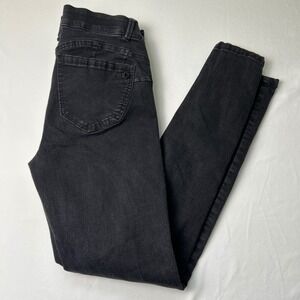 Democracy Womens Ab"solution" Mid Rise Skinny Jeans Black Size 8 Stretch Classic